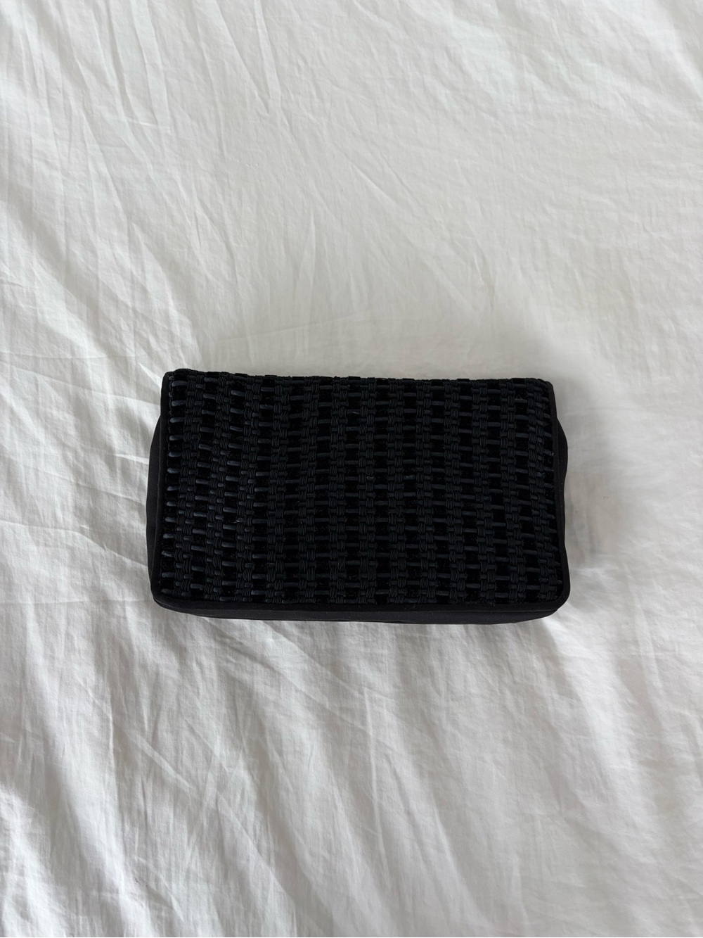 Women’s Black Woven Clutch / crossbody /Wallet